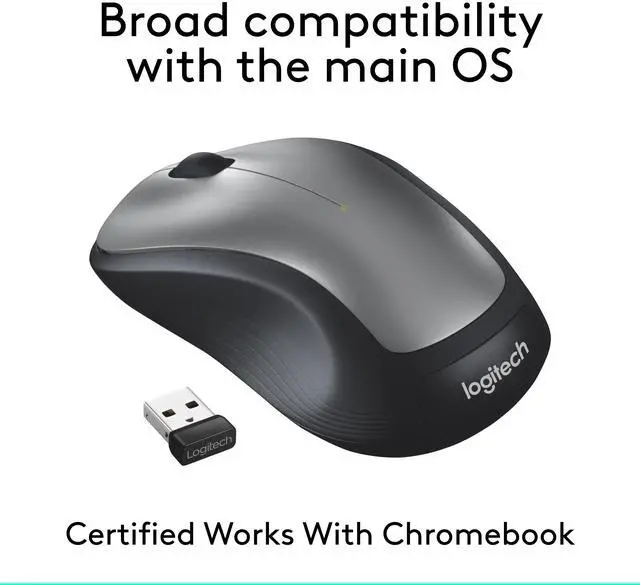 Alt view image 2 of 10 - Logitech M310 910-001675 Dark Gray 3 Buttons 1 x Wheel USB RF Wireless Optical Mouse