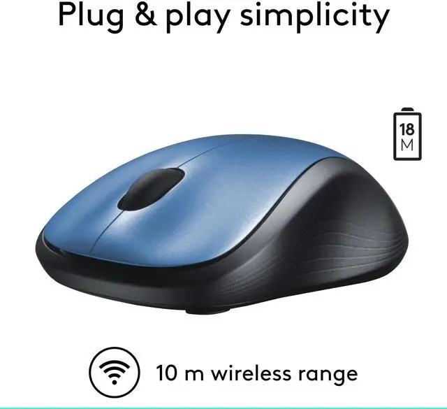 Main image of Logitech M310 910-001917 Peacock Blue 3 Buttons 1 x Wheel USB RF Wireless Optical Mouse