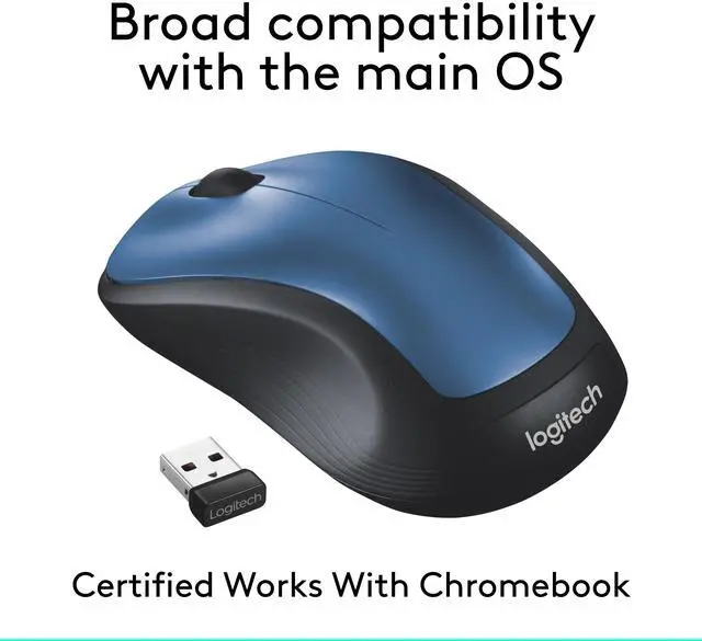 Alt view image 3 of 8 - Logitech M310 910-001917 Peacock Blue 3 Buttons 1 x Wheel USB RF Wireless Optical Mouse