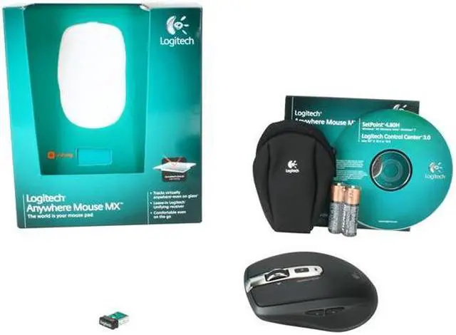Alt view image 5 of 5 - Logitech ANYWHERE MOUSE MX Black 1 x Wheel USB Advanced 2.4 GHz wireless Laser MX