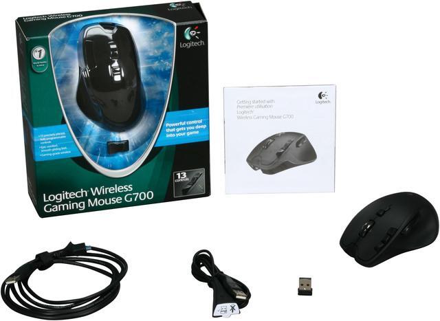 Alt view image 5 of 5 - Logitech G700 Black 13 Buttons Tilt Wheel USB RF Wireless Laser Gaming Mouse