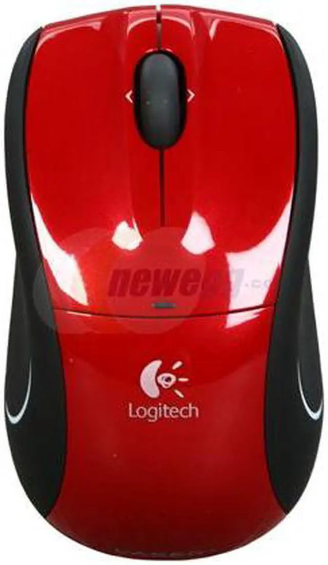 Alt view image 2 of 5 - Logitech V450 Nano Red 3 Buttons Tilt Wheel Cordless Laser Mouse for Notebooks