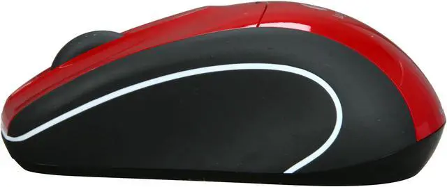 Alt view image 3 of 5 - Logitech V450 Nano Red 3 Buttons Tilt Wheel Cordless Laser Mouse for Notebooks