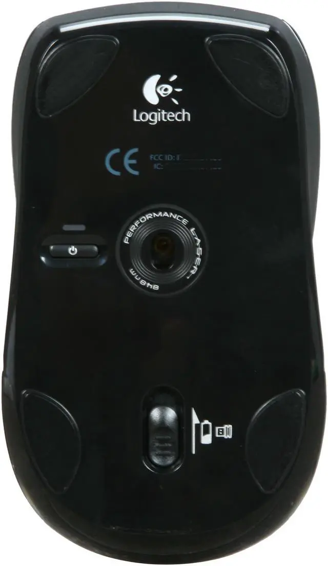 Alt view image 4 of 5 - Logitech V450 Nano Red 3 Buttons Tilt Wheel Cordless Laser Mouse for Notebooks