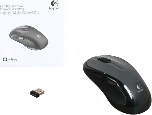 Alt view image 6 of 7 - Logitech M510 Wireless Computer Mouse for PC with USB Unifying Receiver - Black