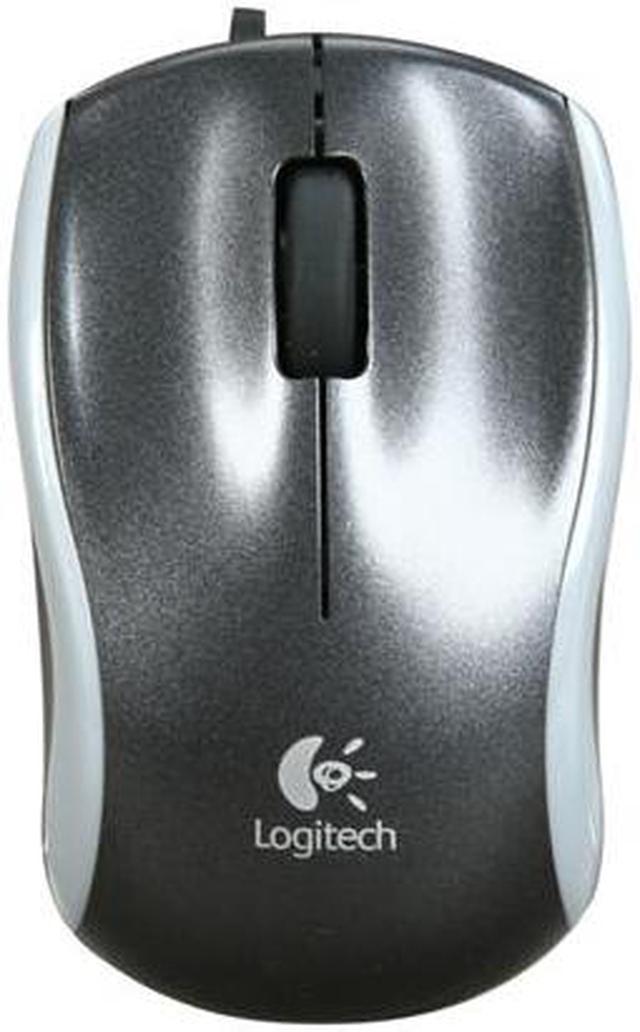 Logitech 910-001830 Silver 3 Buttons 1 x Wheel USB Wired Optical 1000 dpi Retractable Corded Mouse Mice - Newegg.com