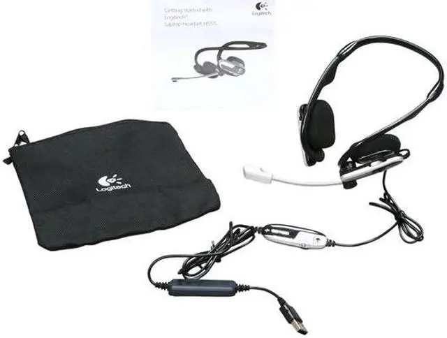 Alt view image 6 of 7 - Logitech H555 USB Connector Supra-aural Headset