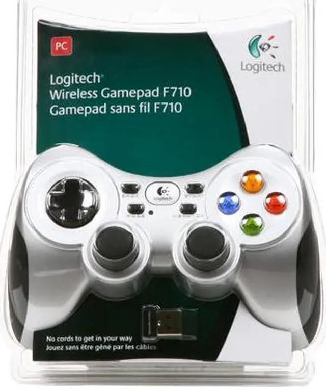 Alt view image 8 of 8 - Logitech F710 Wireless Gamepad, 2.4 GHz Wireless with USB Nano-Receiver, Controller Dual Vibration Feedback, 4 Switch D-Pad, PC - Grey/Black