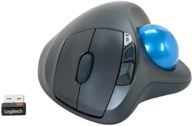 Alt view image 5 of 6 - Logitech M570 Black 1 x Wheel USB Trackball Laser Trackball