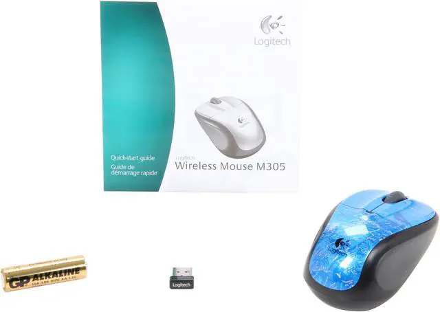 Alt view image 5 of 6 - Logitech M305 Indigo Scroll 3 Buttons Tilt Wheel USB RF Wireless Optical Mouse