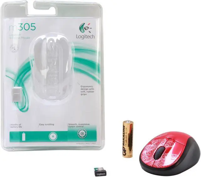 Alt view image 5 of 5 - Logitech M305 Silver Filament 3 Buttons Tilt Wheel USB RF Wireless Optical Mouse