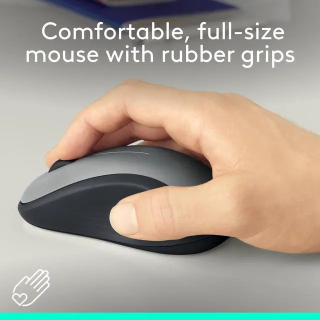 Alt view image 9 of 8 - Logitech M310 Wireless Mouse, 2.4 GHz with USB Nano Receiver, 1000 DPI Optical Tracking, 18 Month Life Battery, PC/Mac/Laptop