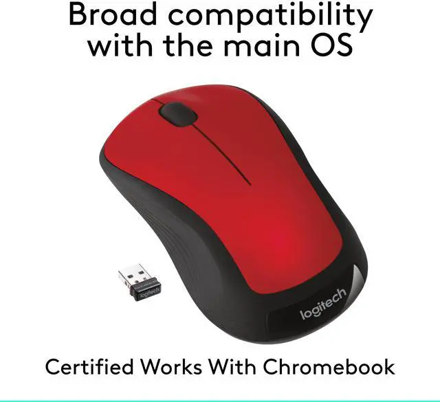 Alt view image 3 of 8 - Logitech M310 Wireless Mouse, 2.4 GHz with USB Nano Receiver, 1000 DPI Optical Tracking, 18 Month Life Battery, PC/Mac/Laptop