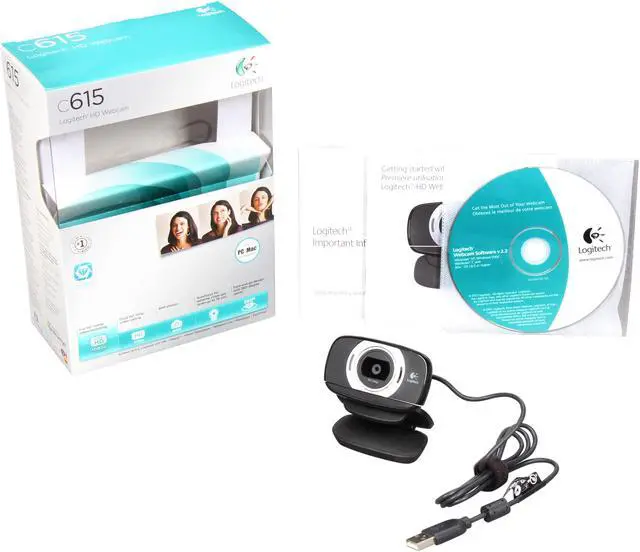 Alt view image 7 of 7 - Logitech HD Portable 1080p Webcam C615 with Autofocus (960-000733)