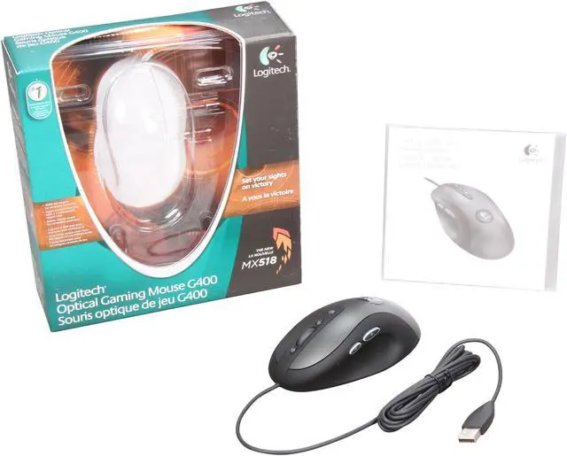 Alt view image 4 of 4 - Logitech G400 Black 8 Buttons 1 x Wheel USB Wired Optical Gaming Mouse
