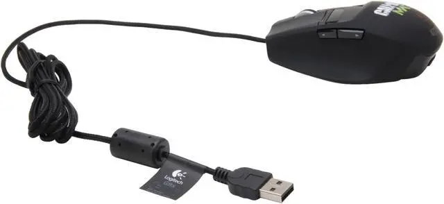Alt view image 5 of 6 - Logitech Call of Duty: MW3 Edition G9x Black 7 Buttons Two modes scroll USB Wired Laser Gaming Mouse