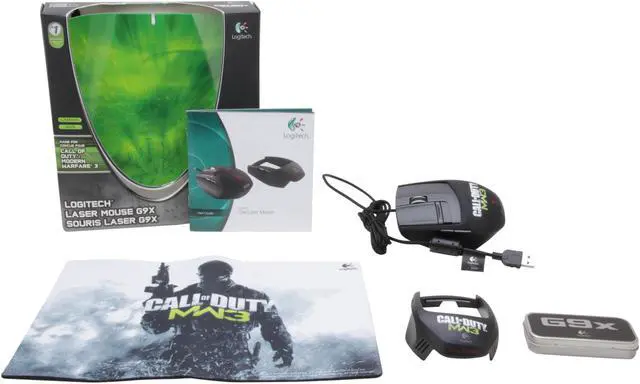 Alt view image 6 of 6 - Logitech Call of Duty: MW3 Edition G9x Black 7 Buttons Two modes scroll USB Wired Laser Gaming Mouse
