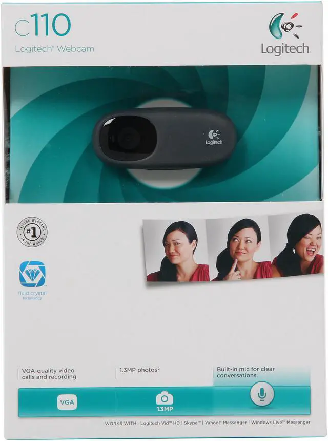 Alt view image 6 of 6 - Logitech C110 USB 1.1 port (2.0 recommended) WebCam