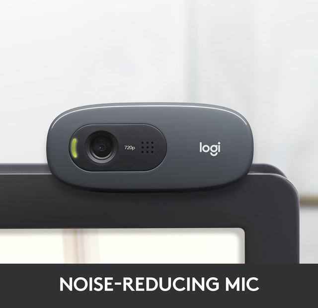 Alt view image 4 of 7 - Logitech C270 HD Webcam, HD 720p, Widescreen HD Video Calling, HD Light Correction, Noise-Reducing Mic, For Skype, FaceTime, Hangouts, WebEx, PC/Mac/Laptop/Macbook/Tablet - Black
