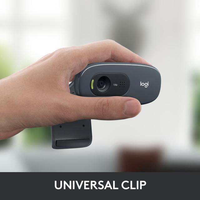 Alt view image 6 of 7 - Logitech C270 HD Webcam, HD 720p, Widescreen HD Video Calling, HD Light Correction, Noise-Reducing Mic, For Skype, FaceTime, Hangouts, WebEx, PC/Mac/Laptop/Macbook/Tablet - Black