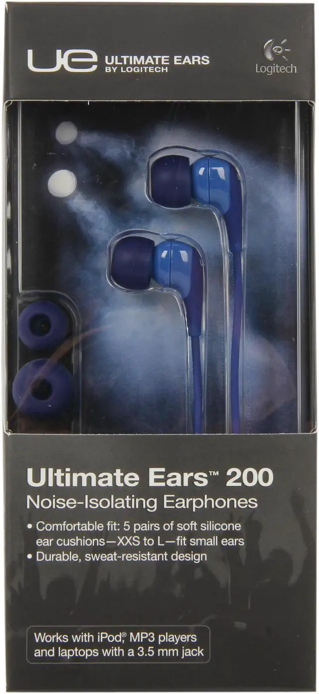 Alt view image 6 of 6 - Logitech Blue Ultimate Ears 200 3.5mm Connector Canal Noise Isolating Earphones