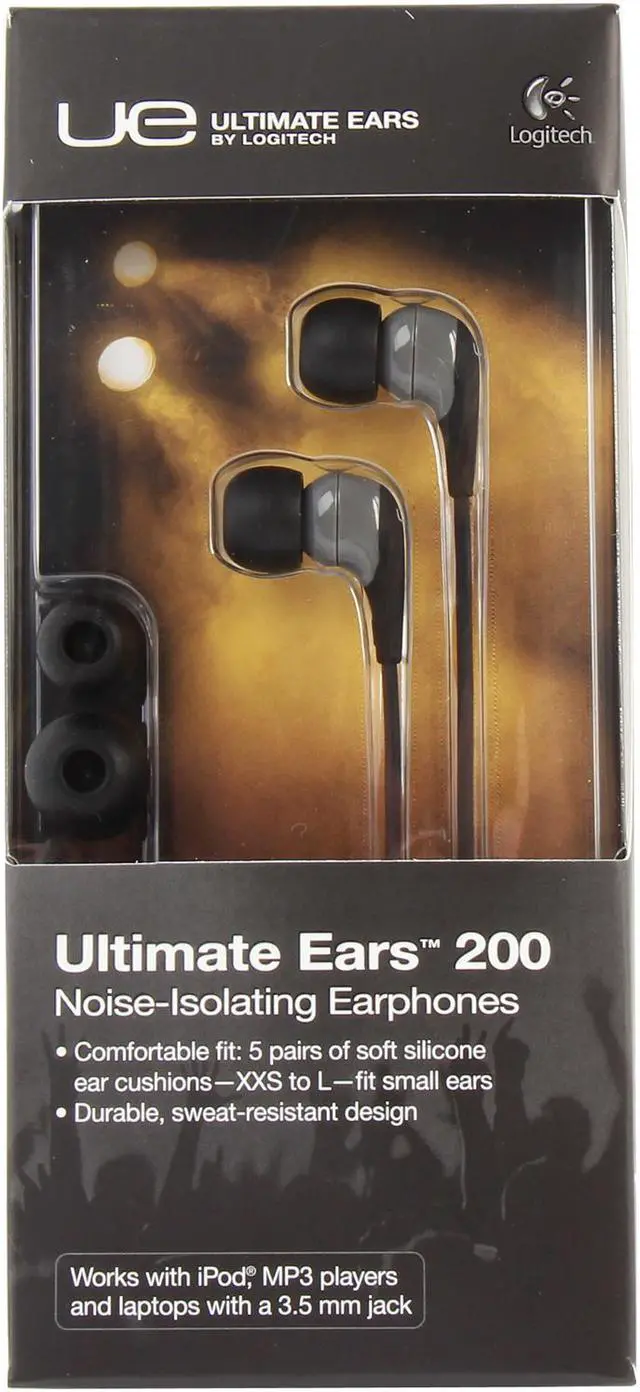 Alt view image 6 of 6 - Logitech Gray 985-000227 Ultimate Ears 200 Noise Isolating Earphones
