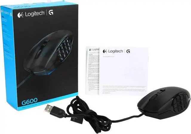 Alt view image 5 of 4 - Logitech G600 MMO Gaming Mouse, RGB Backlit, 20 Programmable Buttons