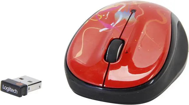 Alt view image 5 of 6 - Logitech M325 910-002967 Crimson Ribbons Tilt Wheel USB RF Wireless Optical Mouse