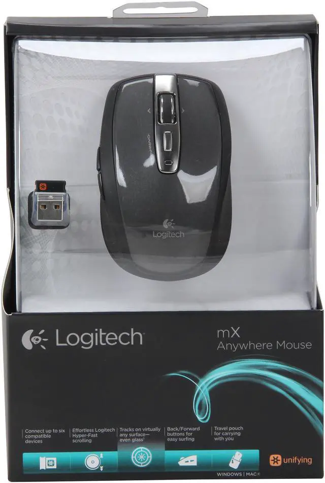 Alt view image 5 of 5 - Logitech Wireless Anywhere Mouse MX for PC and Mac - Black