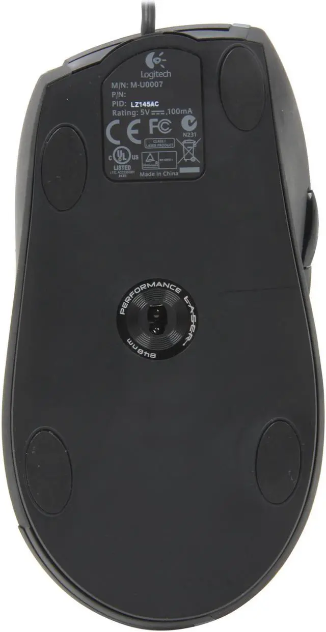 Alt view image 3 of 6 - Logitech M500 910-002810 Black Tilt Wheel Wired Mouse - OEM