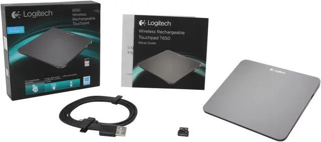 Alt view image 5 of 5 - Logitech T650 910-003057 1 x Wheel USB RF Wireless Touchpad