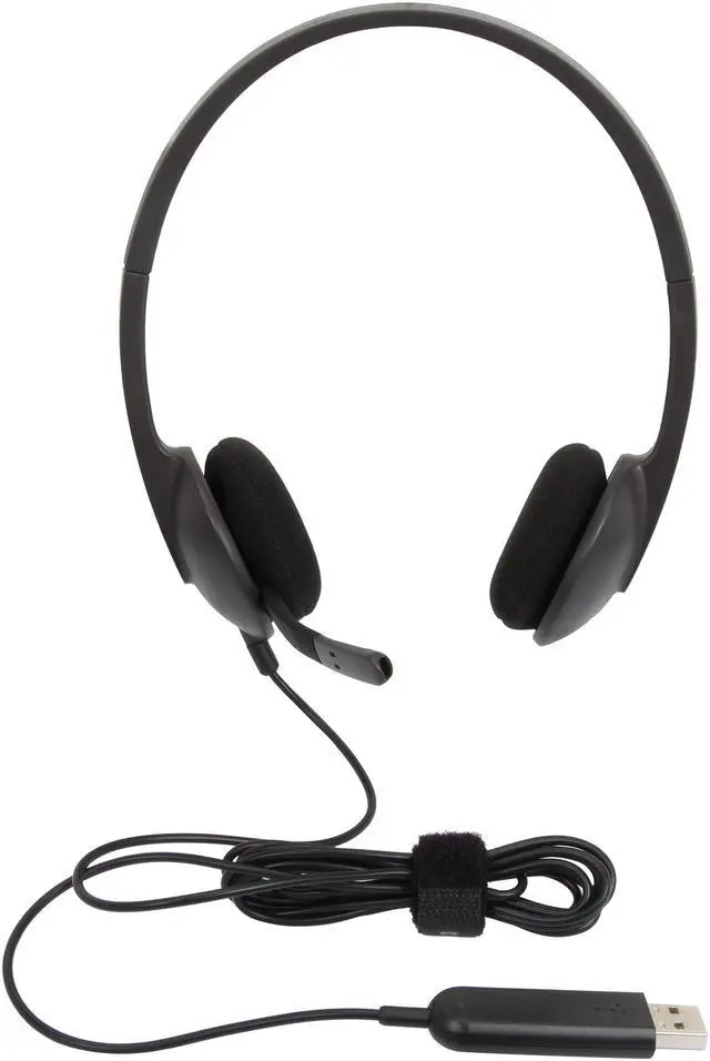 Alt view image 5 of 5 - Logitech Recertified 981-000507 H340 USB Connector Headset