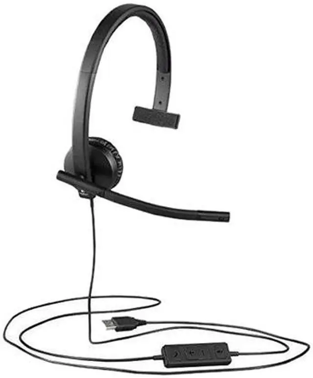 Alt view image 3 of 3 - Logitech H570e USB Connector Supra-aural USB Headset H570e Mono