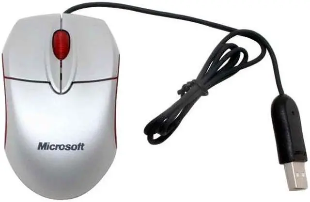 Alt view image 2 of 2 - Microsoft M20-00001 Silver 3 Buttons 1 x Wheel USB Wired Optical Notebook Mouse - OEM