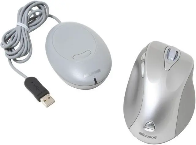 Alt view image 4 of 5 - Microsoft B5V-00001 Silver 5 Buttons 1 x Wheel Wireless Laser Mouse 6000 - OEM