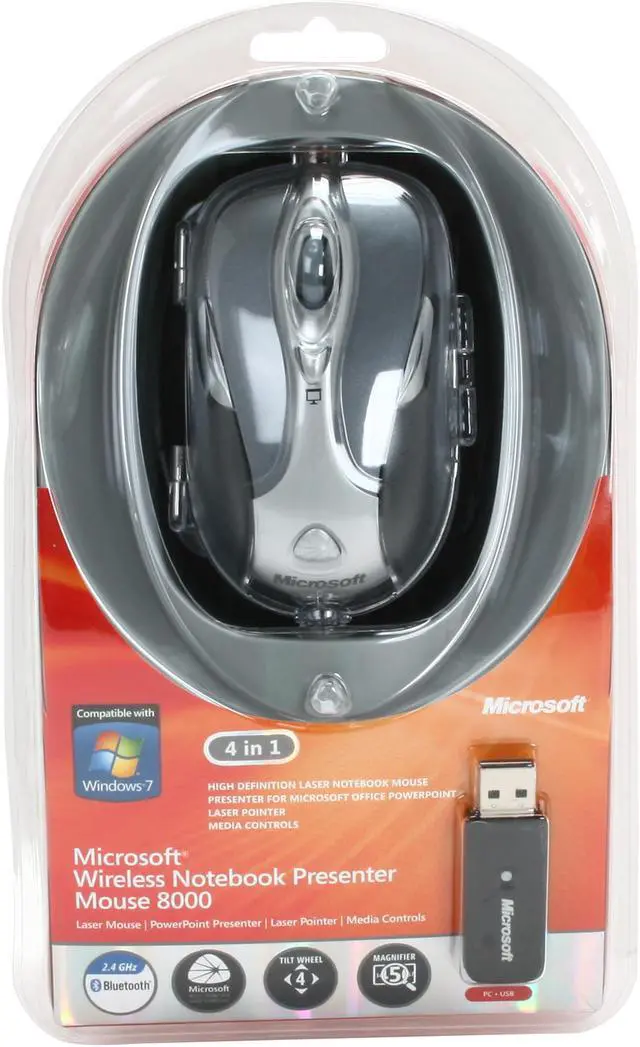 Alt view image 7 of 7 - Microsoft Wireless Notebook Presenter Mouse 8000 - Bluetooth