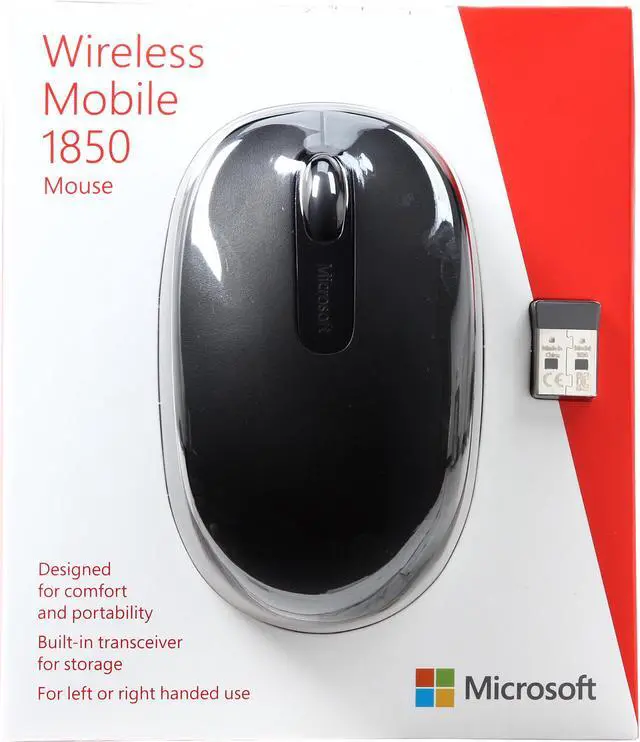 Alt view image 5 of 5 - Microsoft Wireless Mobile Mouse 1850 - Black (U7Z-00001)