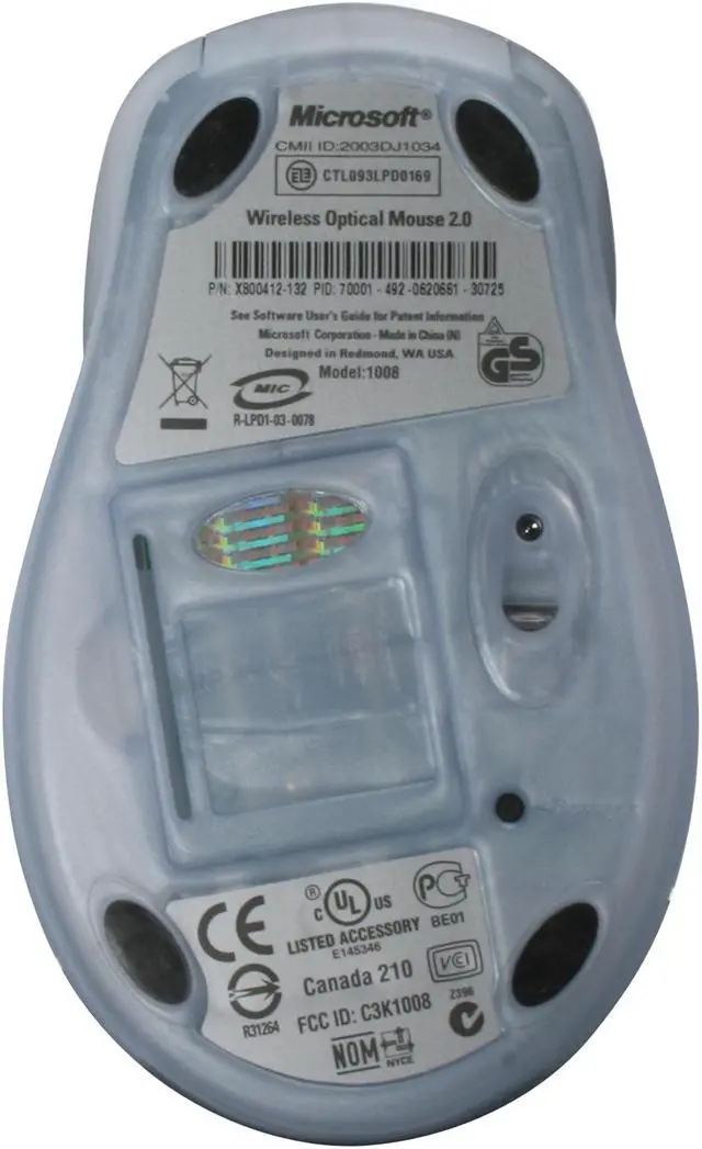 Alt view image 6 of 7 - Microsoft Wireless Optical Mouse 3000 - Steel Blue