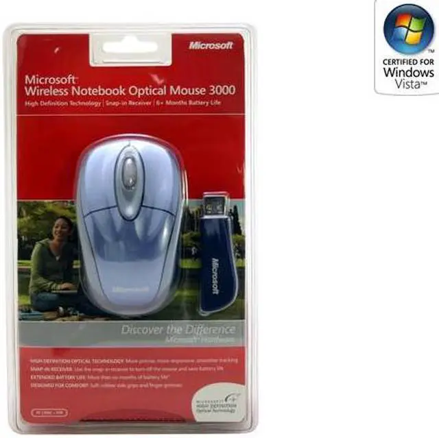 Alt view image 3 of 3 - Microsoft Wireless Notebook Optical Mouse 3000 - Winter Blue