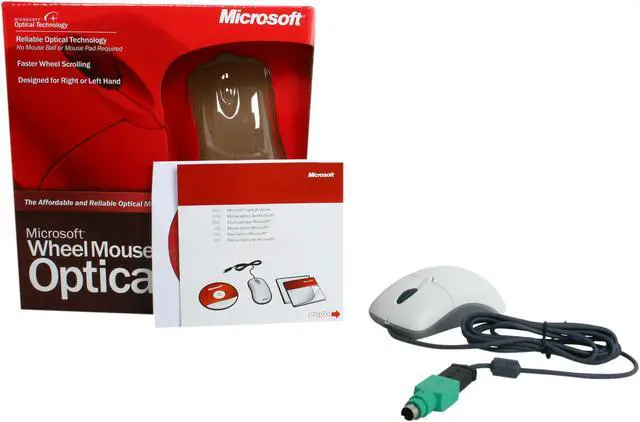 Alt view image 4 of 4 - Microsoft Wheel Mouse Optical - White
