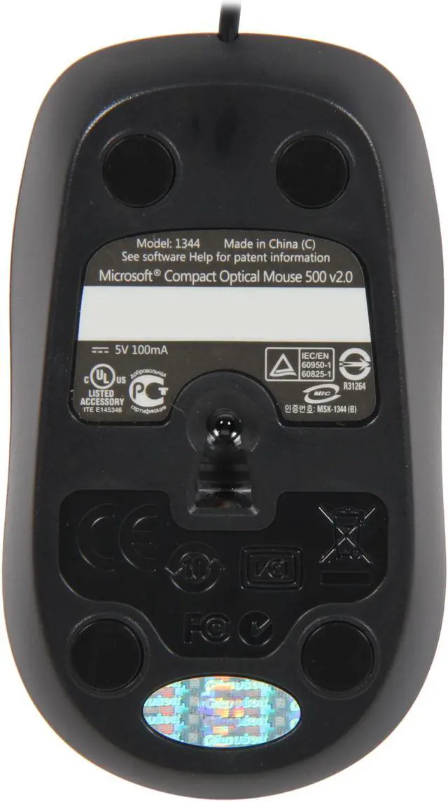 Alt view image 4 of 6 - Microsoft Compact Optical Mouse 500