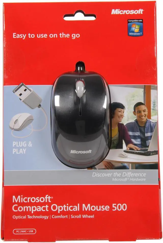 Alt view image 6 of 6 - Microsoft Compact Optical Mouse 500