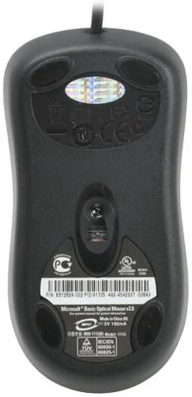 Alt view image 6 of 7 - Microsoft Basic Optical Mouse - Black