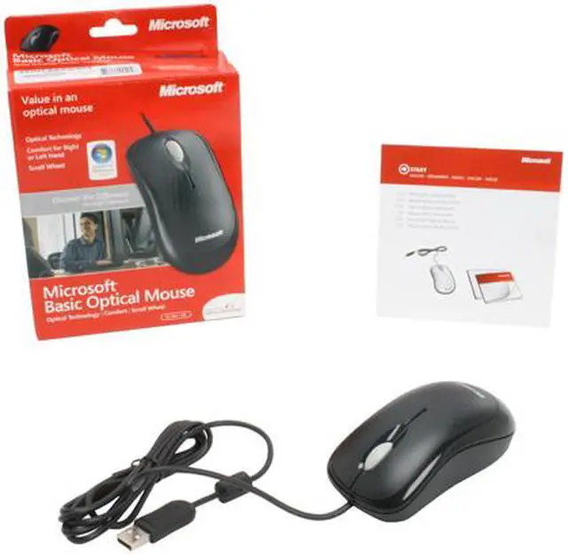 Alt view image 7 of 7 - Microsoft Basic Optical Mouse - Black