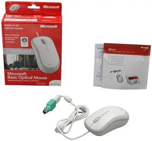 Alt view image 5 of 5 - Microsoft Basic Optical Mouse - White