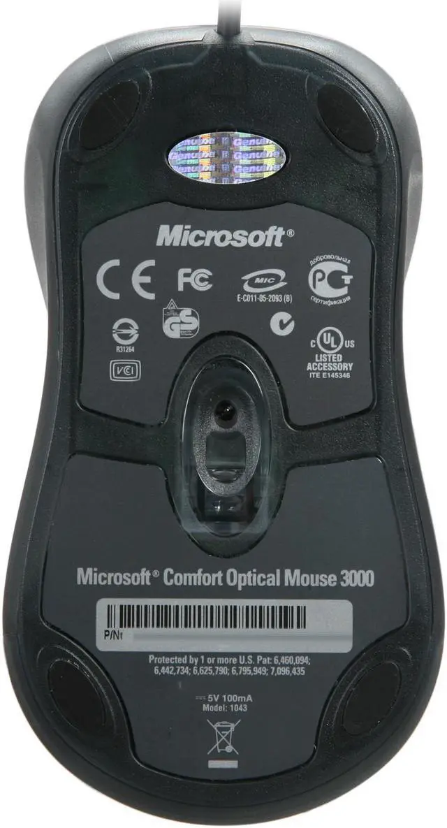 Alt view image 4 of 5 - Microsoft Comfort Optical Mouse 3000