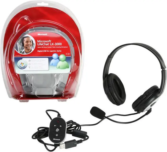 Alt view image 5 of 5 - Microsoft LifeChat LX-3000 USB Connector Circumaural Stereo Headset