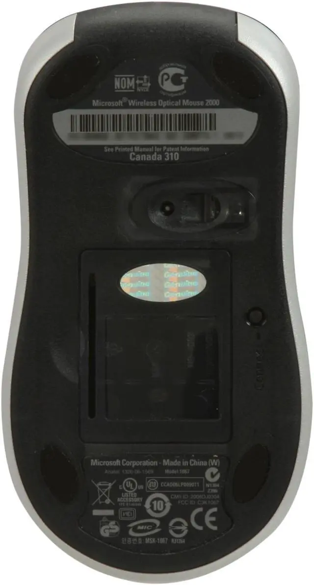 Alt view image 6 of 7 - Microsoft Wireless Optical Mouse 2000 - OEM