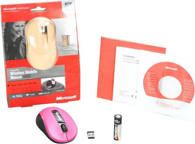 Alt view image 5 of 5 - Microsoft Wireless Mobile Mouse 4000 - Berry Pink