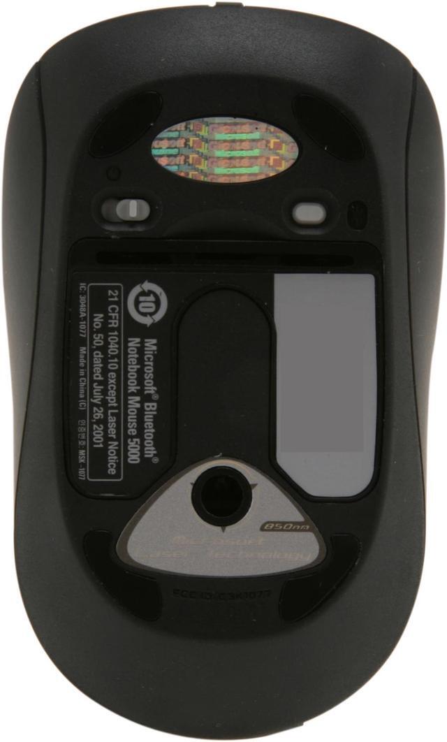 Alt view image 4 of 5 - Microsoft Bluetooth Notebook Mouse 5000 for Business Silver/ Black 4 Buttons 1 x Wheel  Laser 1000 dpi